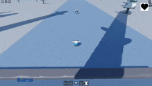 a screenshot of a video game with sans written on the bottom