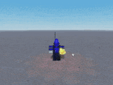 a person in a blue hat is standing in a circle of yellow