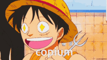 copium luffy one piece anime monkey d luffy