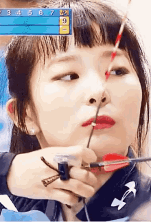슬기 레드벨벳 양궁 운동 집중 GIF - Seulgi Red Velvet Archery GIFs