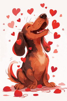 Wiener Dog Hearts GIF - Wiener Dog Hearts GIFs