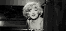 Marilyn Monroe Good Night Honey GIF - Marilyn Monroe Good Night Honey Honey GIFs