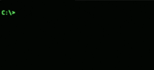 a black screen with green text that says c : it was inevitable