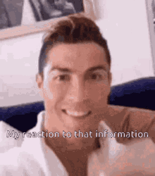 Ronaldo My Reaction To That Information GIF