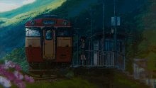anime anime sad anime rain train