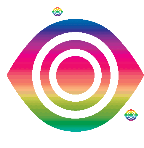 Eye Rainbow Sticker - Eye Rainbow Color Stickers