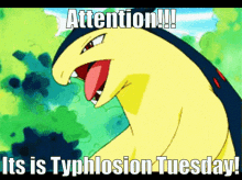 Typhlosion Tuesday Meme GIF - Typhlosion Tuesday Meme Tuesday GIFs