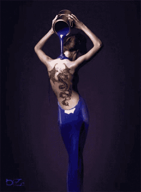 Lady With Purple Latex Paint Dragon Tattoo Lady GIF - Lady With Purple  Latex Paint Dragon Tattoo Lady - Discover & Share GIFs