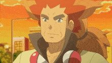 a cartoon character with red hair and a ponytail looks angry
