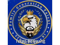 a family generation talent logo with a bald eagle