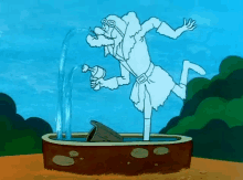 Dick Dastardly Water Fountain GIF - Dick Dastardly Water Fountain GIFs