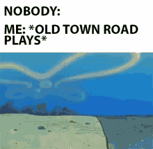 old town road horses in the back spongebob