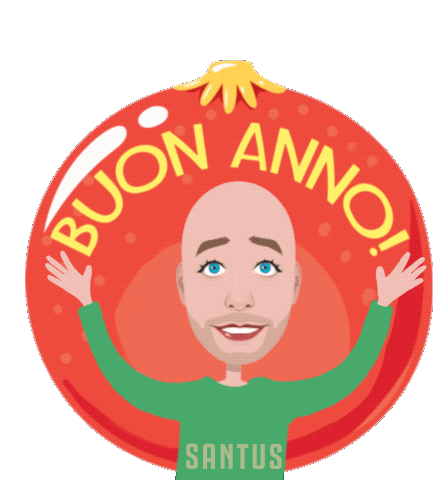 Buon Anno Happy New Year Sticker - Buon Anno Happy New Year Waving Stickers