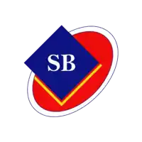 a blue square with the letter sb on it in a red circle