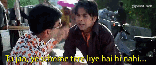 two men are having a conversation and one of them says 