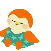 an illustration of a penguin with the words first day summer written above it