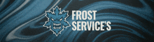 a logo for frost service 's with a monster on it