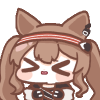a cartoon drawing of a girl with pigtails and a headband with the letter d on it