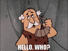 Who Hello GIF - Who Hello Flintstones GIFs