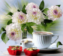Szépnapot Coffee GIF - Szépnapot Coffee Flowers GIFs