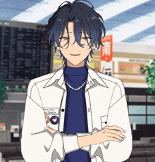 a boy with a name tag that says tsubasa