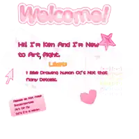 a pink sign that says welcome on it