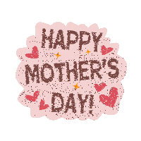 a happy mother 's day sign with hearts and stars