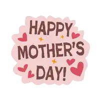 a happy mother 's day sign with hearts and stars