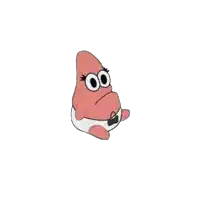 patrick star from spongebob is wearing a diaper and a bow tie