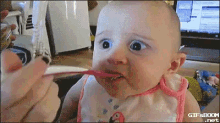 Baby Doesn'T Like Avacados GIF - Gross Cute Sad GIFs