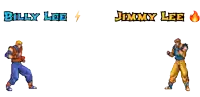 a cartoon of billy lee and jimmy lee fighting each other