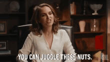 Juggle These Nuts Natalie Portman GIF - Juggle These Nuts Natalie Portman Saturday Night Live GIFs