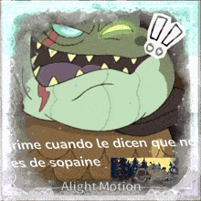 a cartoon of a monster with the words rime cuando le dicen que no es de sopaine on it