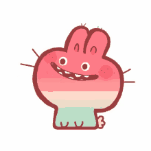 Bunny Rainbow Smile GIF - Bunny Rainbow Smile Happy GIFs
