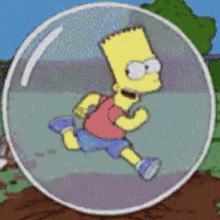 Bart Simpson Running GIF - Bart Simpson Running Bubble GIFs