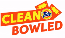 clean bowled bowling all out tide clean