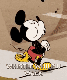 Mickey Mouse Whistle While You Walk GIF