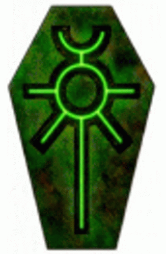 Spinning symbol inside coffin 