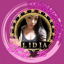a picture of a woman with the name lidia written on it