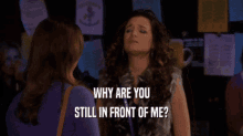 Why Are You Still In Front Of Me Mona Lisa Saperstein GIF - Why Are You Still In Front Of Me Mona Lisa Saperstein Mona Lisa GIFs
