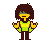 a pixel art drawing of a person with long hair and a hood .