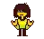 a pixel art drawing of a person with long hair and a hood .