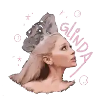 a drawing of a woman with the name glinda written on it