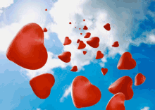 Sinta O Amor Corações No Céu Nuvens GIF - Heart GIFs