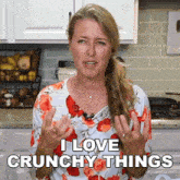I Love Crunchy Things Jill Dalton GIF - I Love Crunchy Things Jill Dalton The Whole Food Plant Based Cooking Show GIFs
