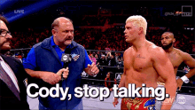 Arn Anderson Cody Rhodes GIF - Arn Anderson Cody Rhodes Stop Talking GIFs