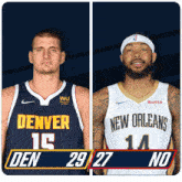 Denver Nuggets (29) Vs. New Orleans Pelicans (27) First-second Period Break GIF - Nba Basketball Nba 2021 GIFs