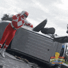 Jumping Over Red Ranger GIF