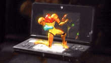 a video game is being played on a small device