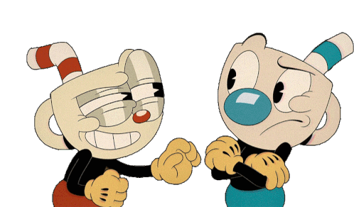 Would You Wanna Go There Cuphead Sticker - Would You Wanna Go There Cuphead Mugman Stickers